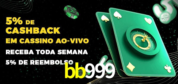 Promoções do cassino ao Vivo bb999